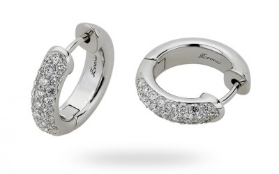 Orecchini Zoccai in oro bianco 18 ct con 0.70 ct di diamante