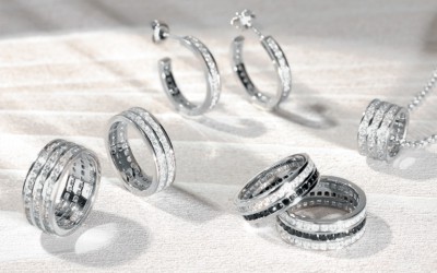 Parure 2Jewels collezione "Glam" - In argento 925/°°° e zirconi bianchi/neri