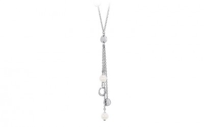 Collana 2Jewels collezione "Off Round" - In acciaio 316L e perle.