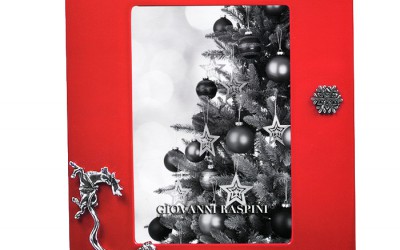 Cornice Lacca Rossa Giovanni Raspini collezione "Natale" - In lacca rossa e argento 925/°°°
