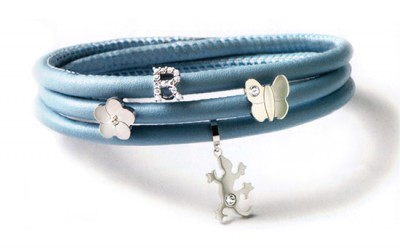 Bracciale Rebecca collezione "MyWorld" - In pelle e acciaio.