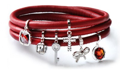 Bracciale Rebecca collezione "MyWorld" - In pelle e acciaio.